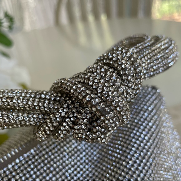 ❌SOLD OUT❌Cult Gaia Mini Sienna Silver Crystal Bag - Picture 9 of 10